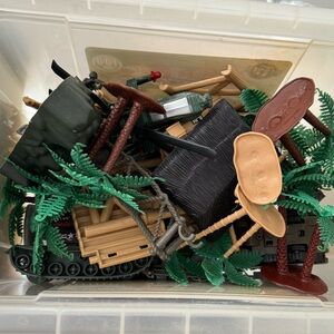 Military Action Figure Playset with Green and Brown Accessories 2011 Toys R Us
